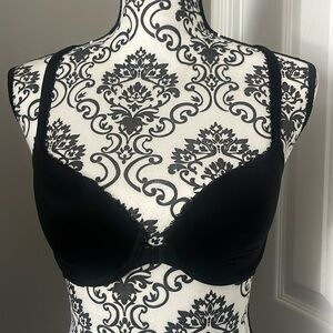 Black racer back front closure bra